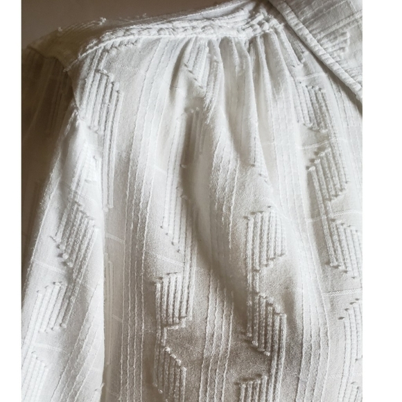 Anthropologie Top The Theresa Lace S PILCRO White Button Down Chic Hi-Low Shirt - Picture 8 of 16